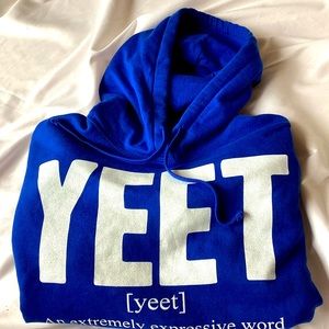 Fan Favorite Teen/Adult Blue Lightweight Hooded Sweatshirt Funny Screen Print